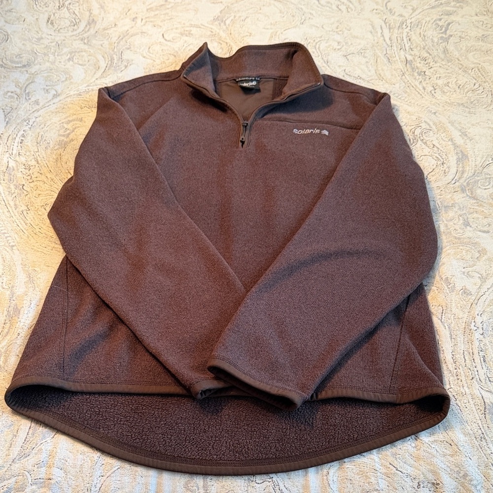 Solaris Men's Quarter Zip Up  in Rich Brown